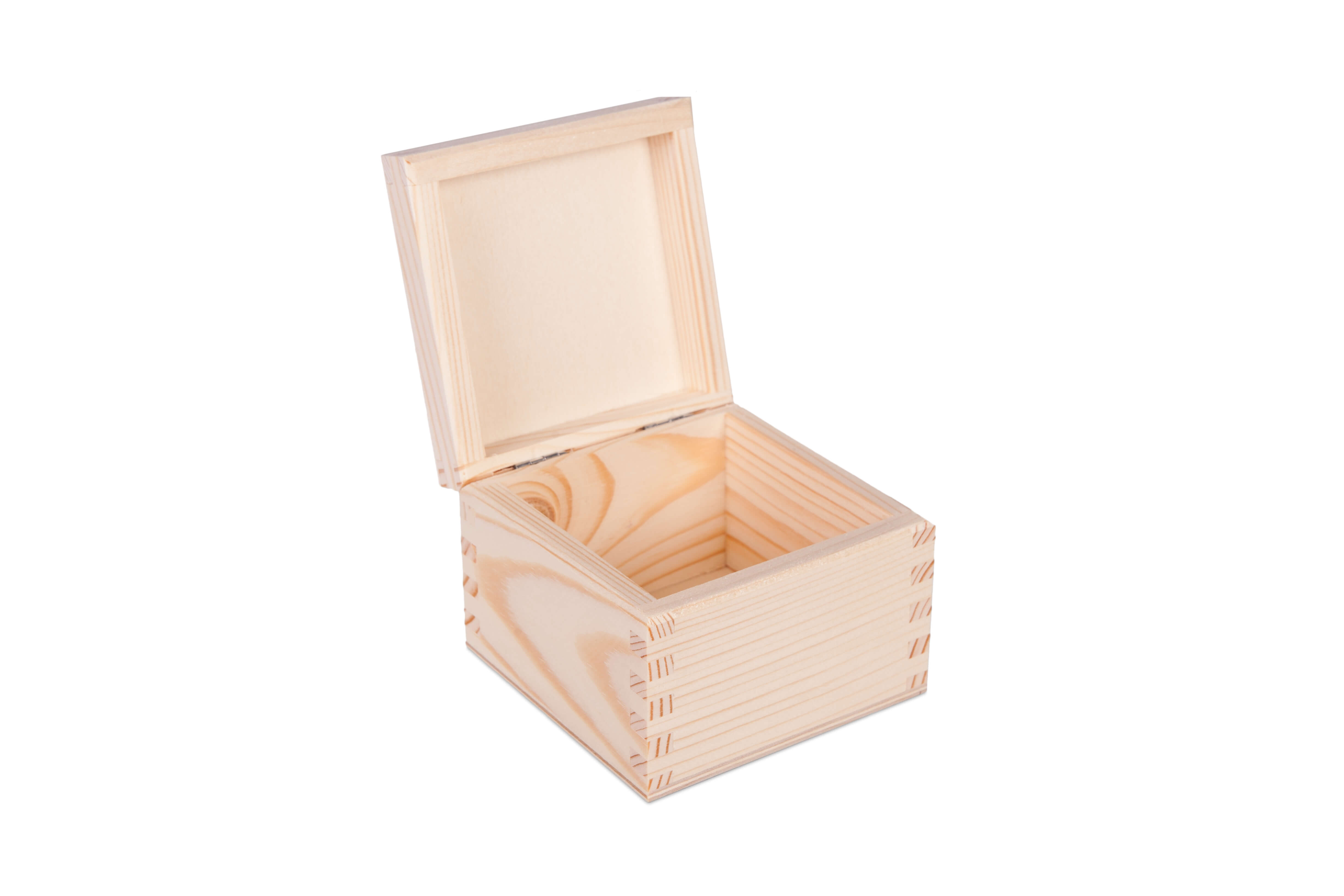 Pojemnik pudełko drewniane na herbatę 10x10x7cm PU0008