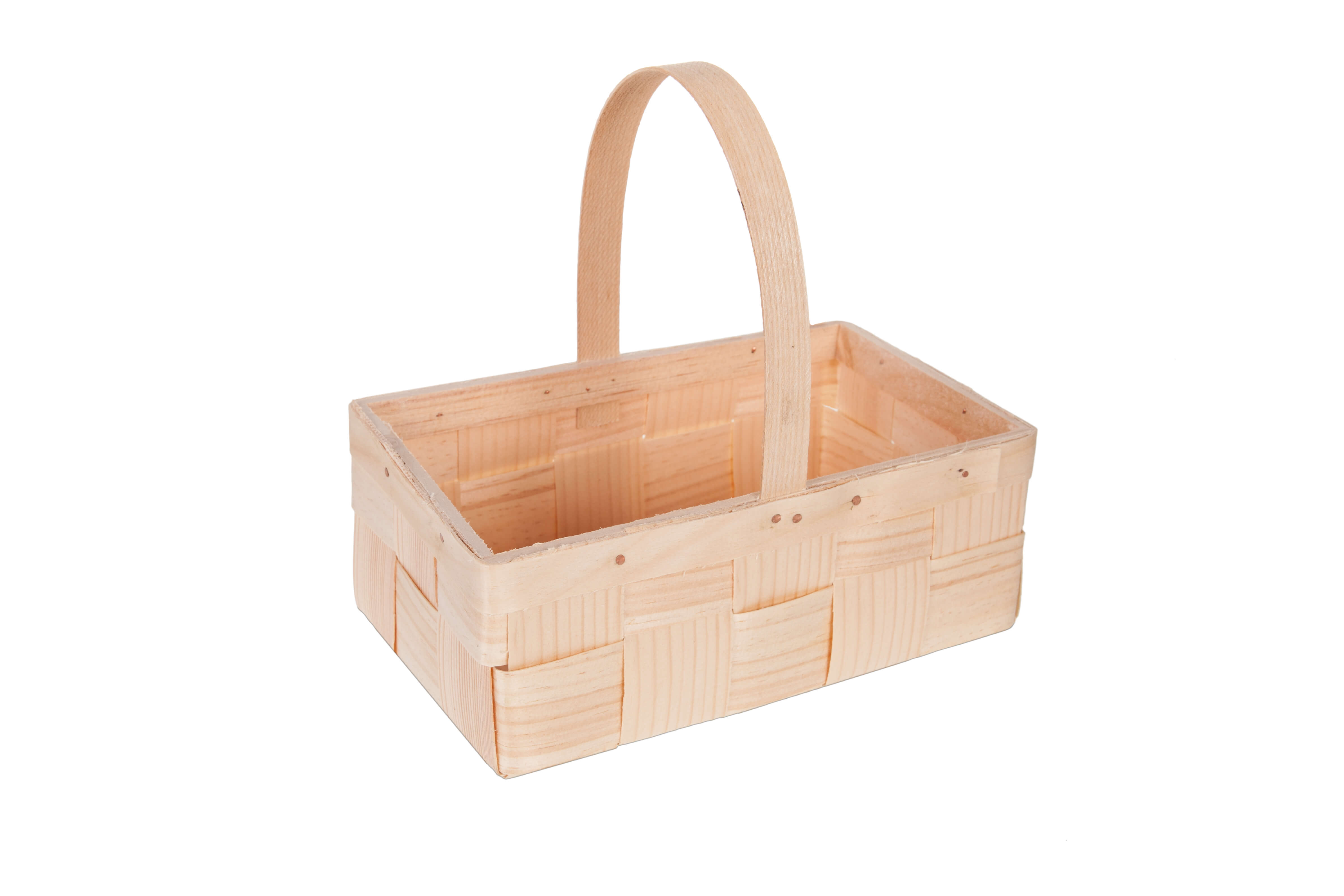 Koszyk z łuby sosnowej na owoce z uchwytem 21x13x9cm KOS0004