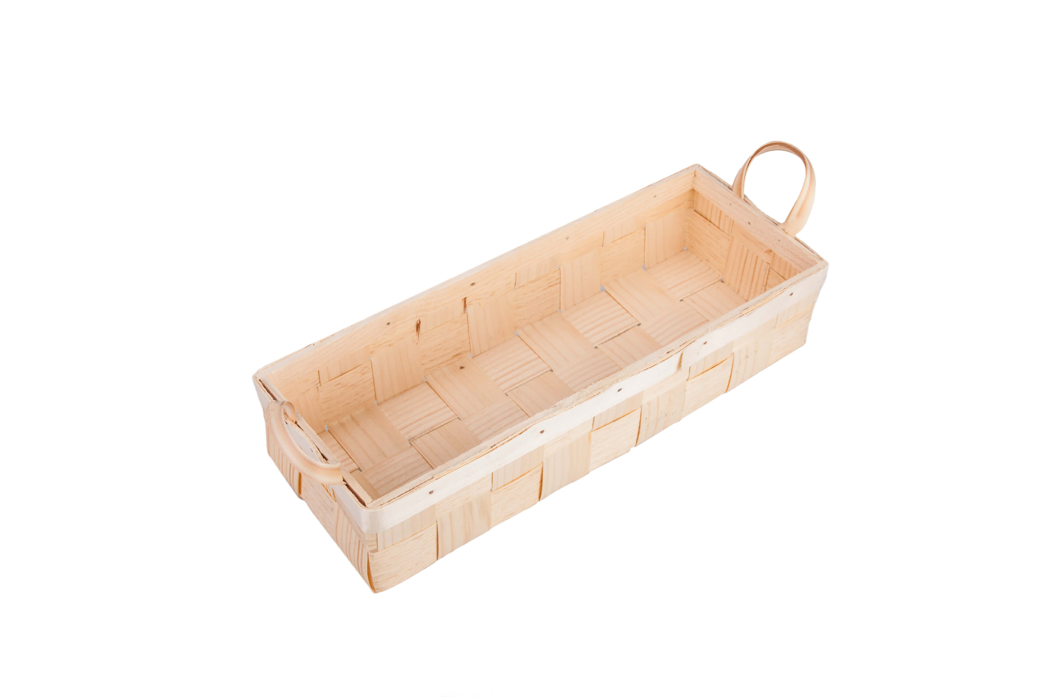 Koszyk z łuby sosnowej na wino, alkohol 36x14x8cm KOS0006