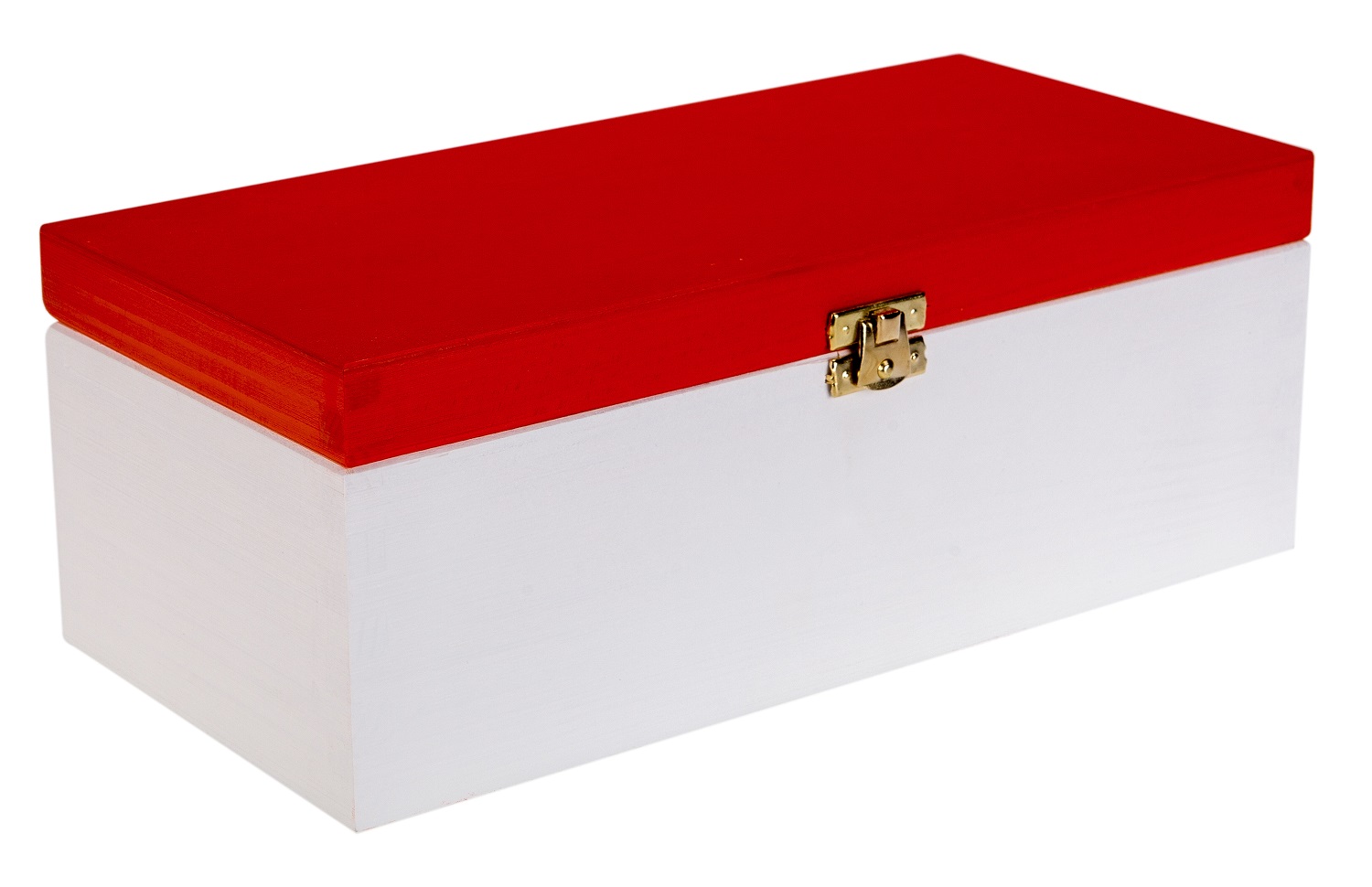 Kolorowe drewniane PUDEŁKO,SKRZYNKA na prezent RED PU0160